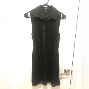 Forever 21 Black Collared Midi Dress